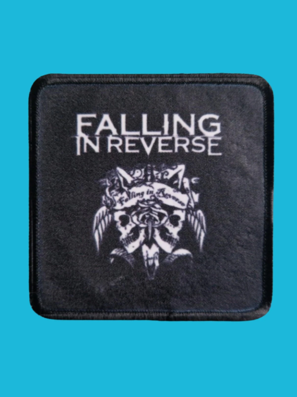 Patch Falling in Reverse - Crâne ailé - Imprimé - Carré de 7,5 x 7,5 centimètres